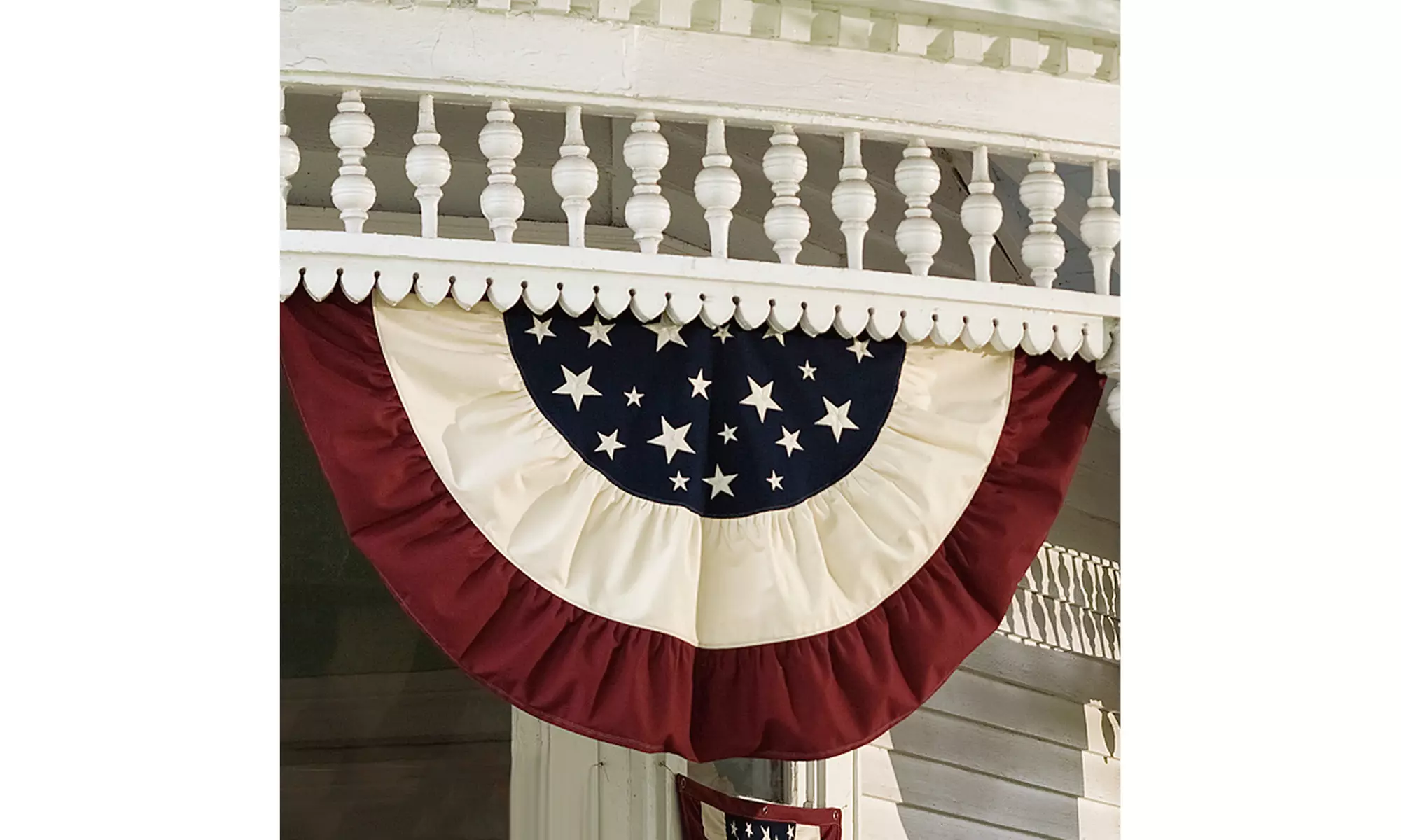 Large Half-Round Americana Flag Bunting 60-1/2"W x 31-1/4"H - Primary Image