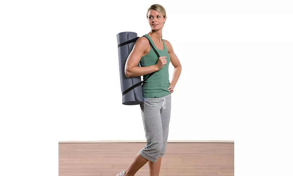 Pure Fitness Deluxe 12mm Exercise Mat - Charcoal - Second Medium