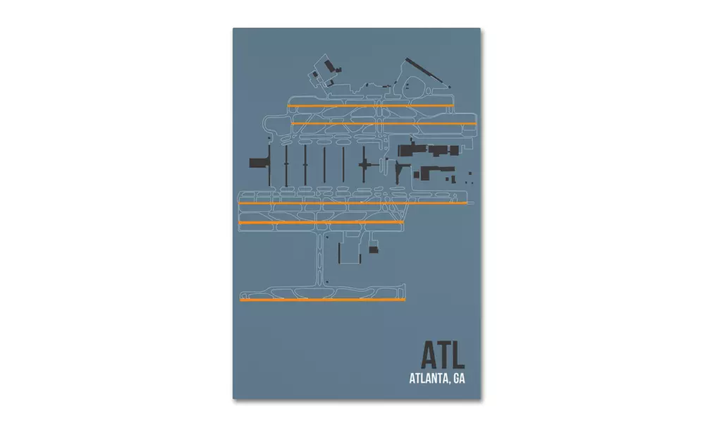 08 Left 'ATL Airport Layout' Canvas Art - Primary Image