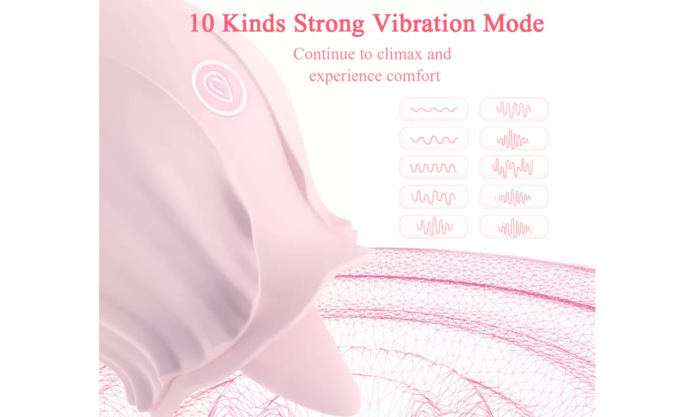 New Upgrade Small Egg Shape Clitoral Oral Sex Toy Of  Tongue Vibrator (10 Modes) - Primary Image