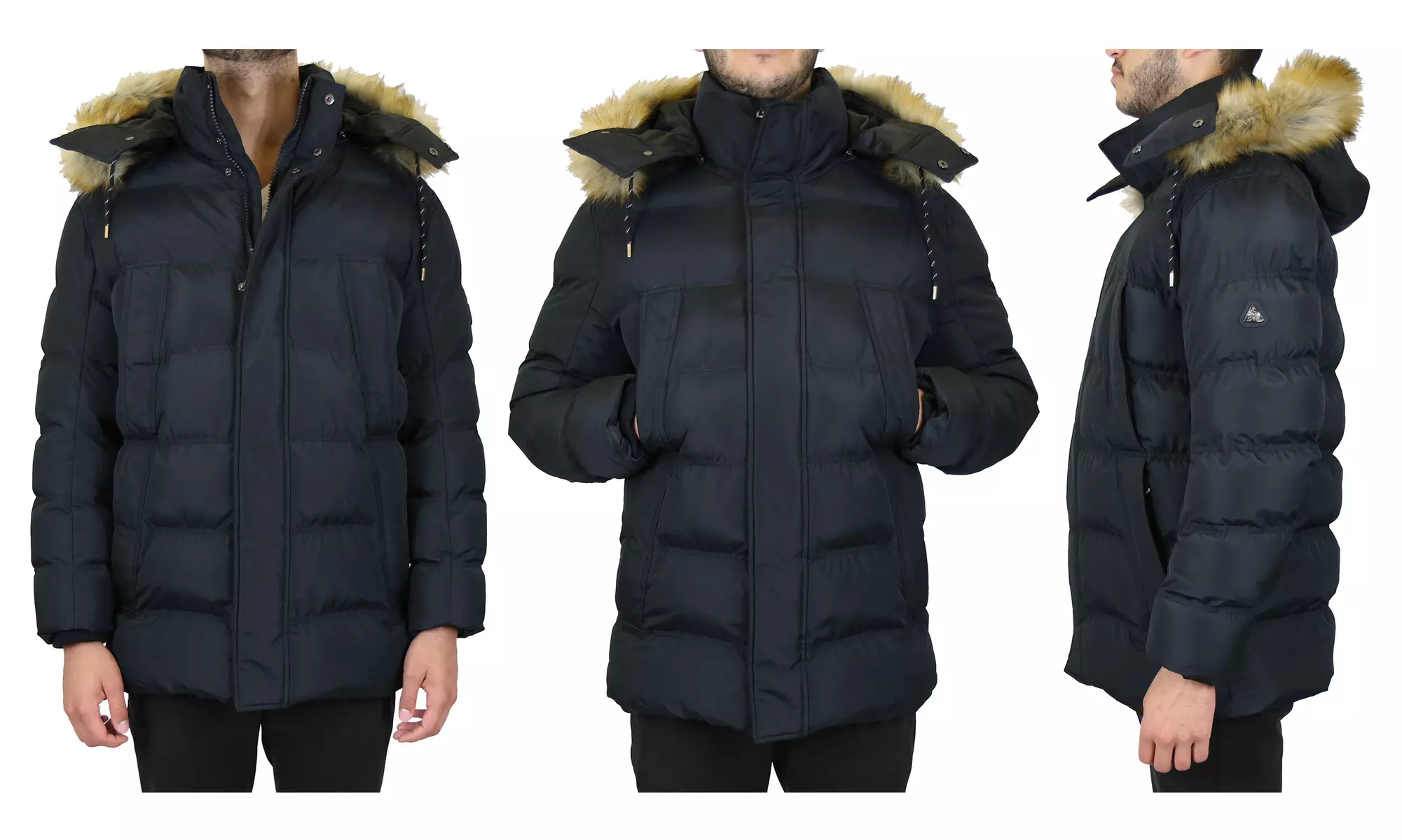 Spire By Galaxy Men's Heavyweight Parka Jacket with Detachable Hood (S-2XL)