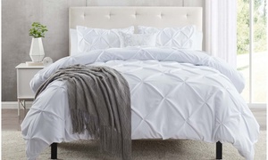 Nestl Premium Pinch Pleat Duvet Cover Set - Ultra Soft Duvet Cover with Shams