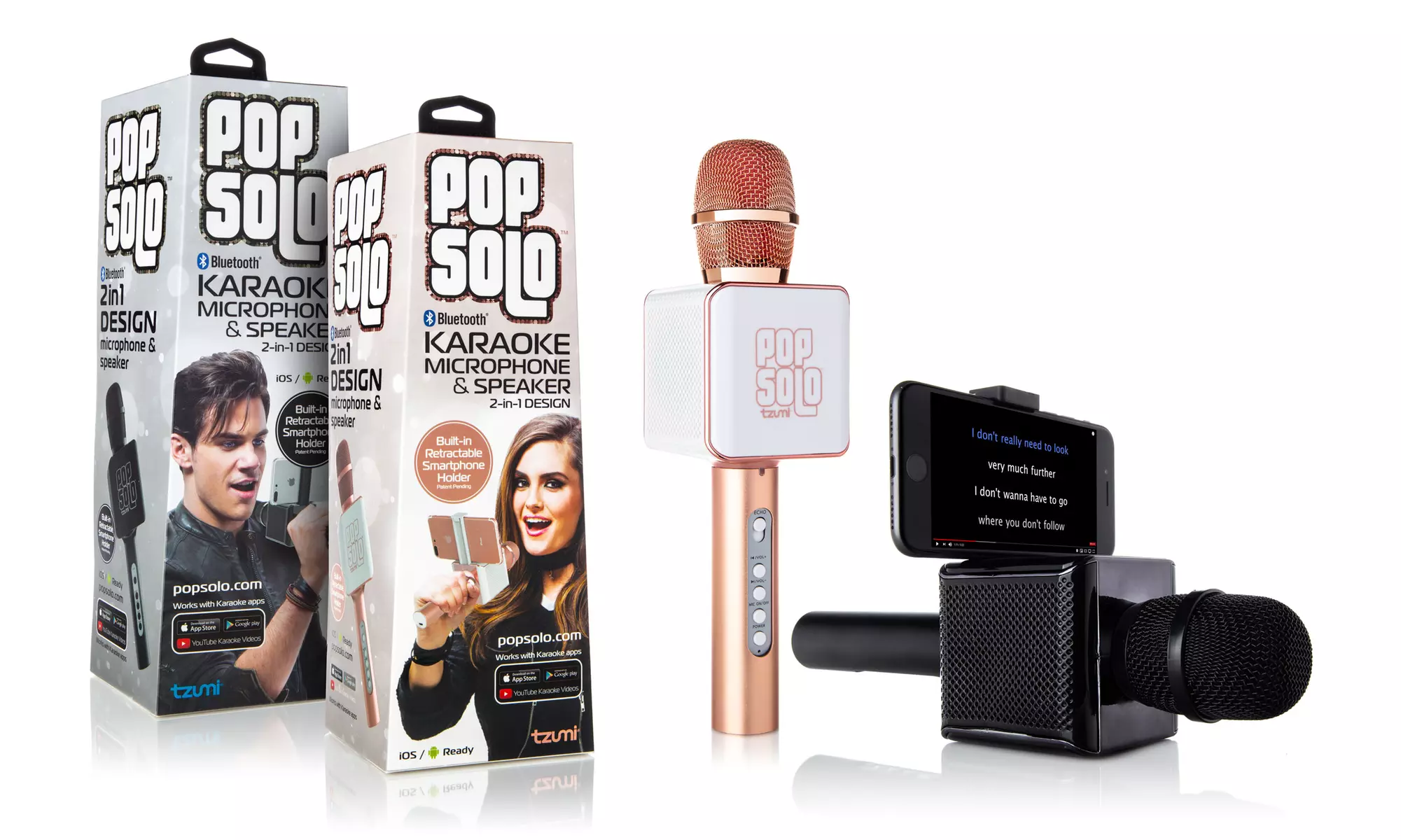 Bluetooth POP SOLO Karaoke Microphone & Speaker  - Primary Image
