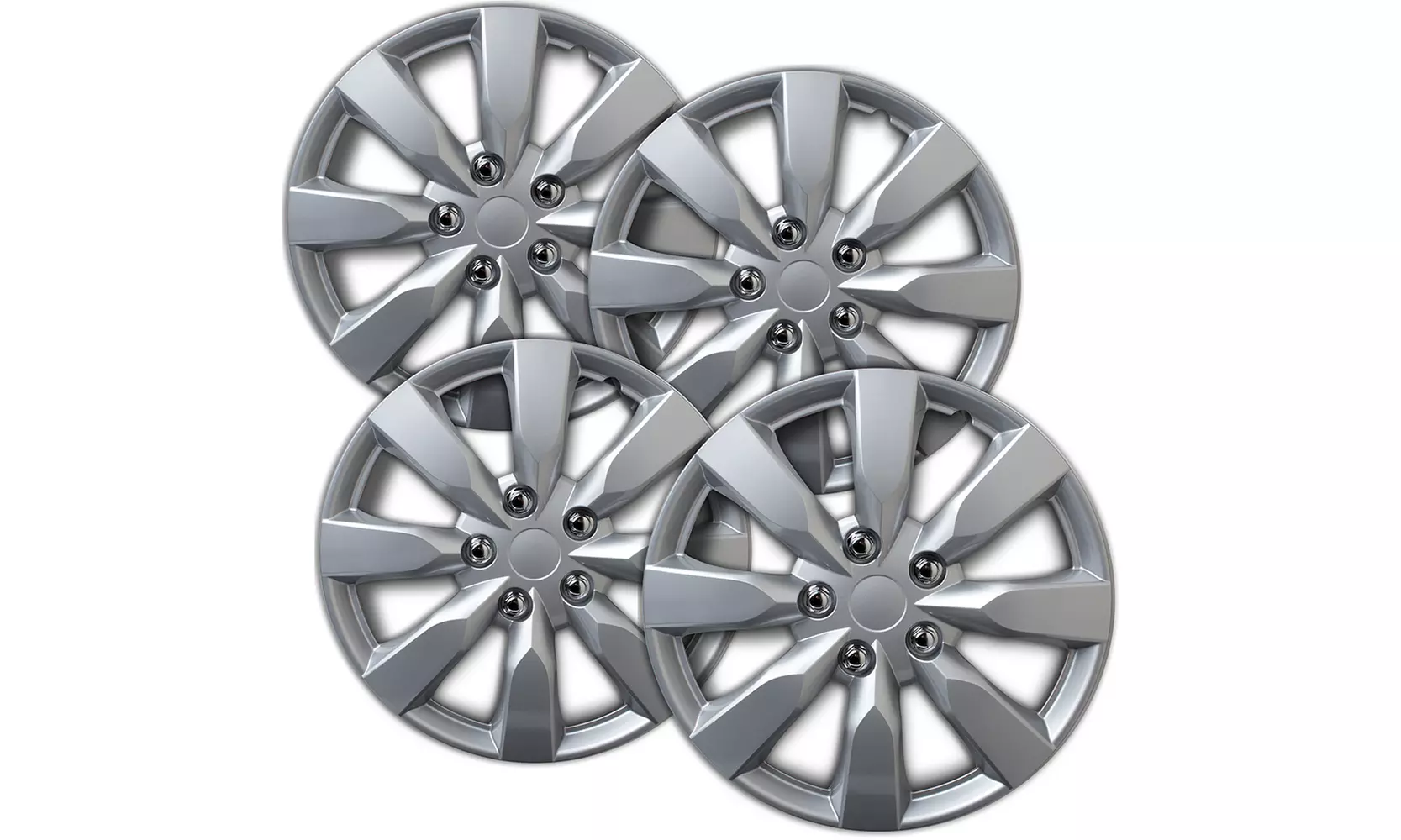 OxGord 16-Inch Wheel Covers for Toyota Corolla, SIlver (Pack of 4) - Second Medium