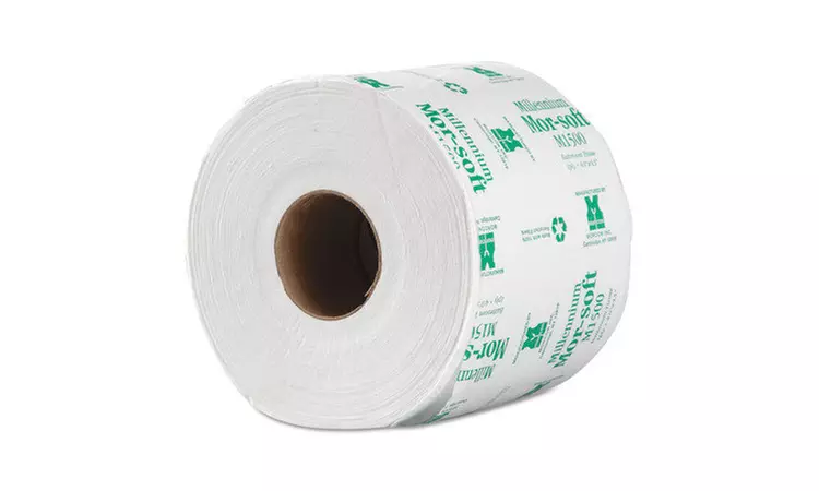 Morcon MORM1500 1-Ply Paper Morsoft Millennium Bath Tissue 1500 Sheets Per Roll - Second Medium