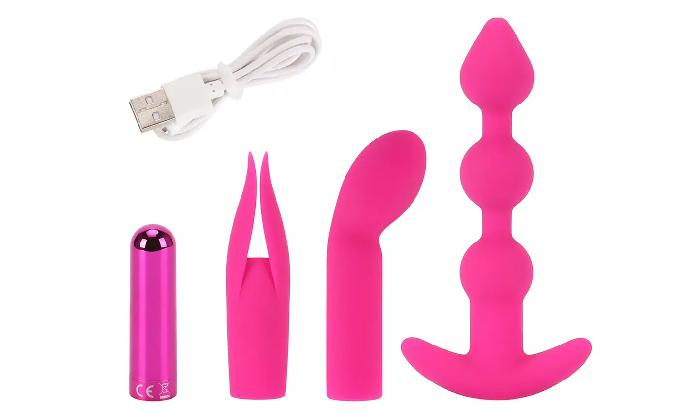 4pc Vibrating Anal Plug Vibrator Butt Beads Massager Sex Toys