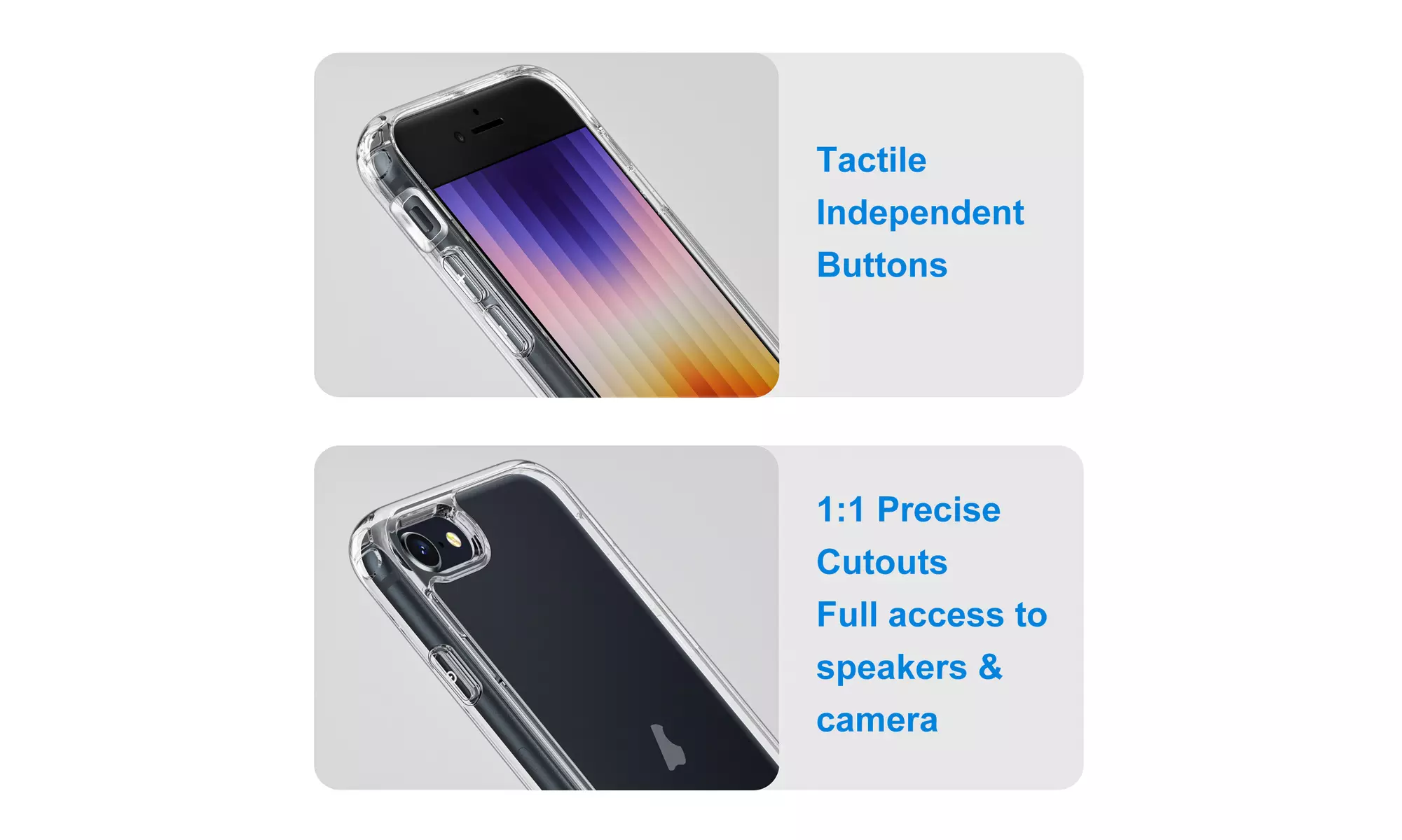 3-Way Metal Kickstand Case for Apple iPhone SE 3/2, iPhone 8/7, Bumper Cover