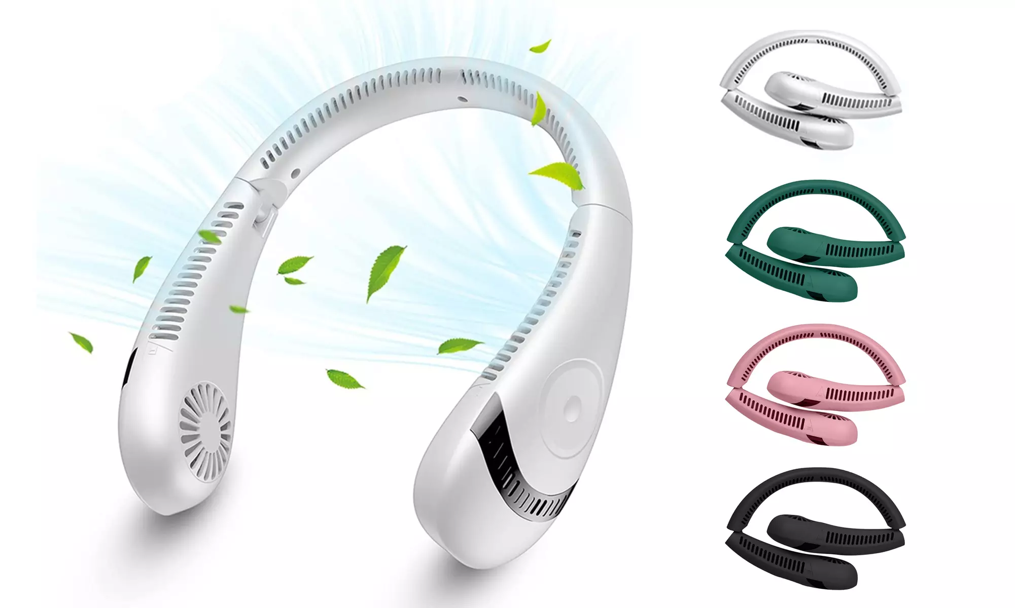 Neck Fan Foldable Bladeless Neck Fans Portable Rechargeable for Travel Outdoor - Primary Image