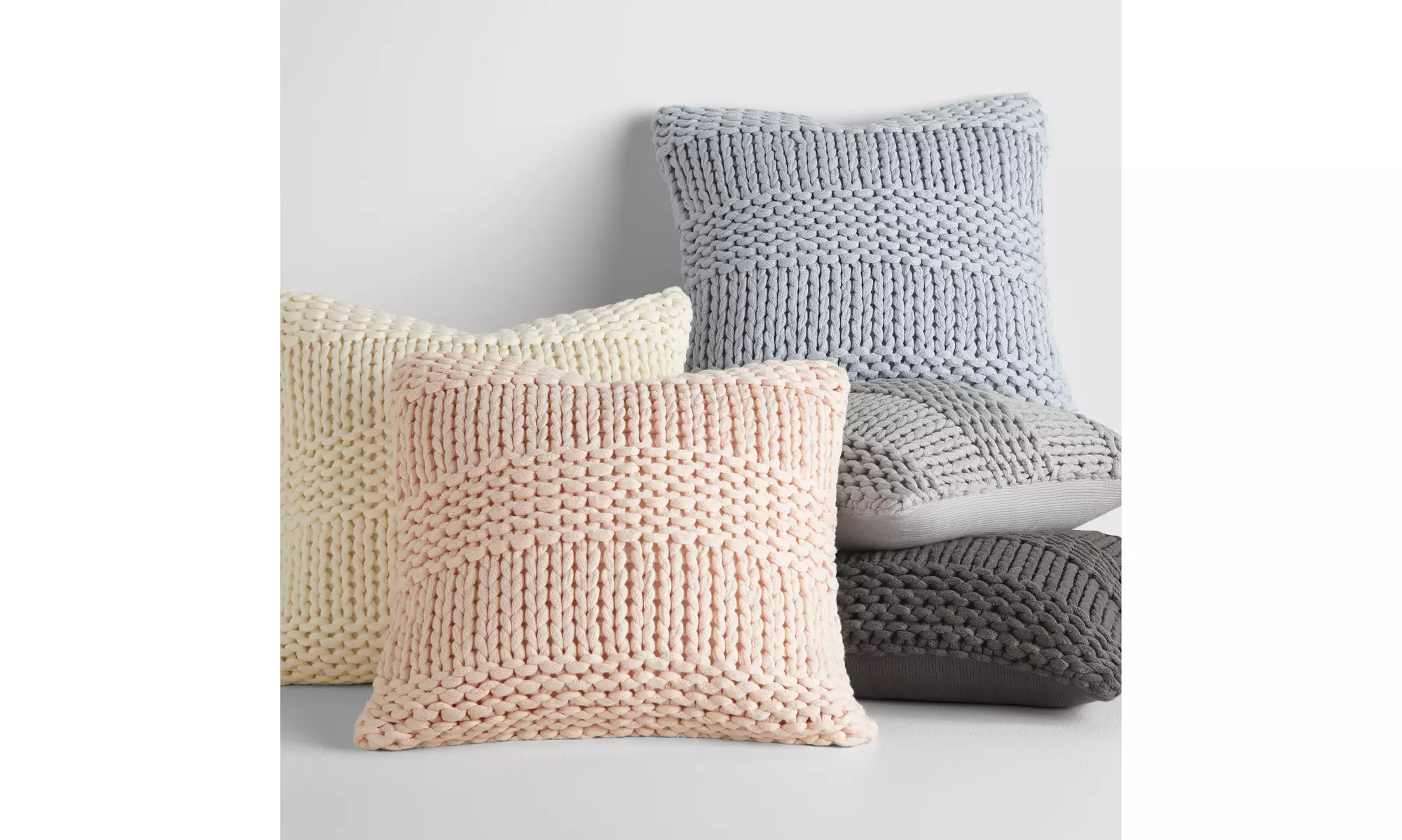iEnjoy Home Cozy Chunky Knit Acrylic Decor Throw Pillow