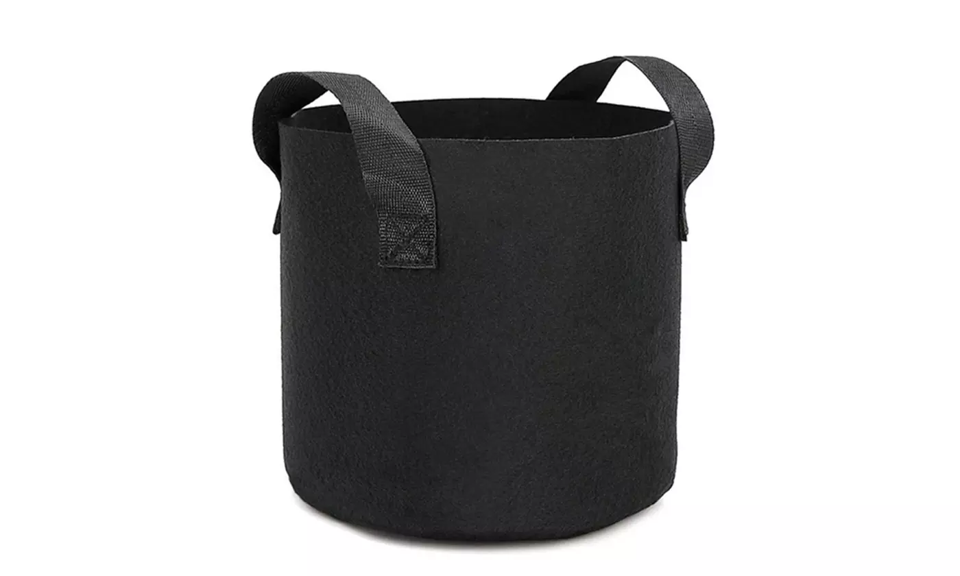 5-Pack Black Grow Bags Aeration Fabric Fabric Planter Root Growing Pots