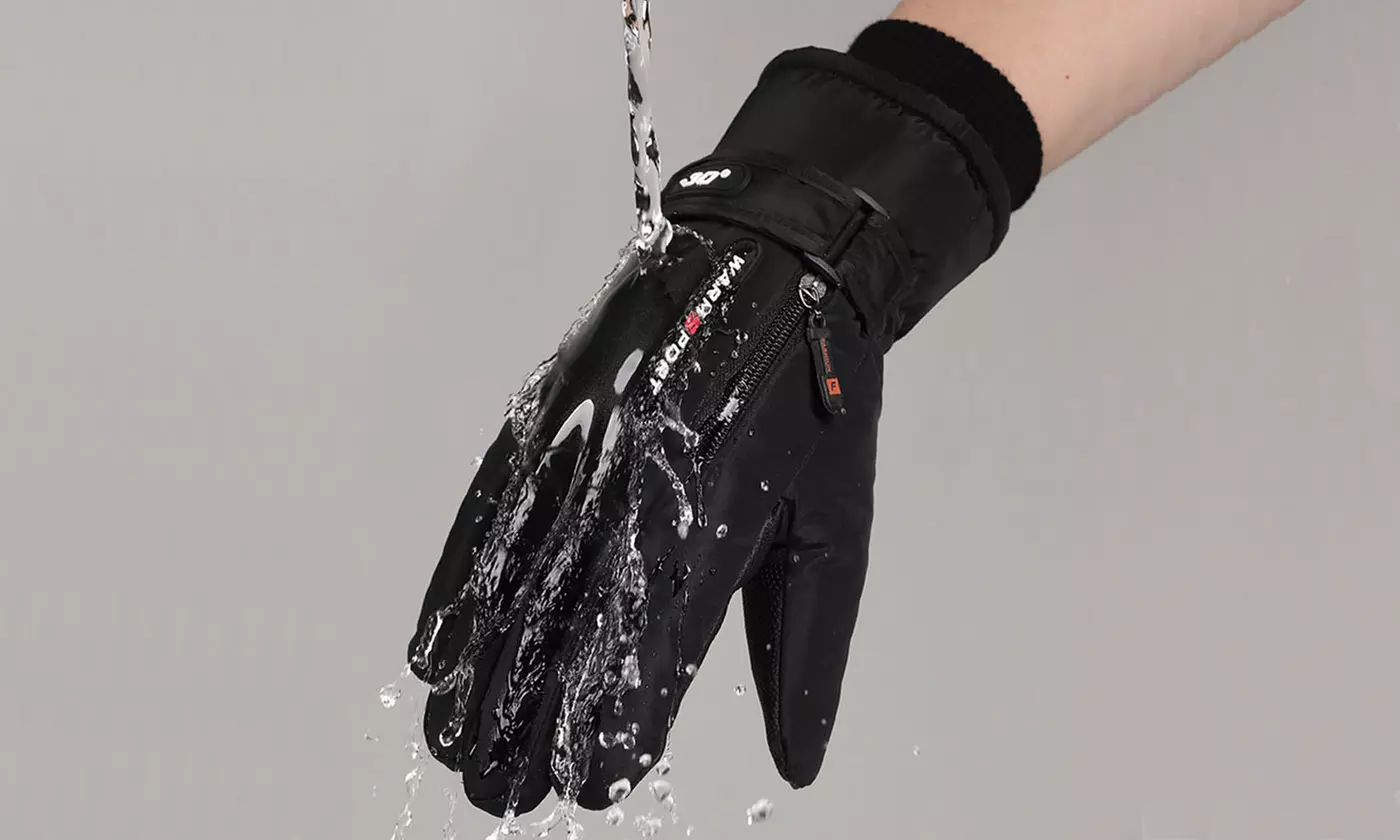 Unisex Waterproof Windproof Touchscreen Ski Gloves with Pocket for Snowboard