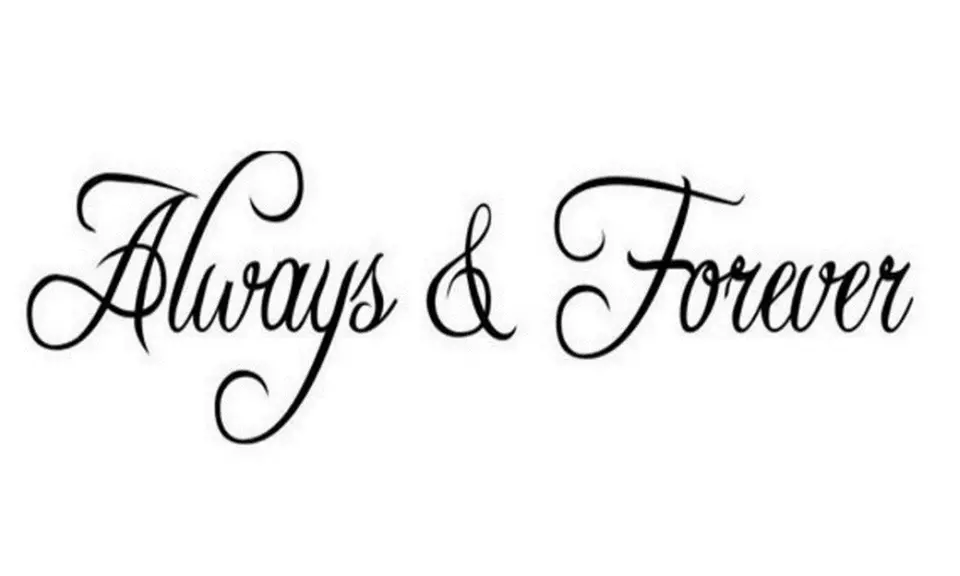 Always and Forever Letter Vinyl Wall Decal - Primary Image