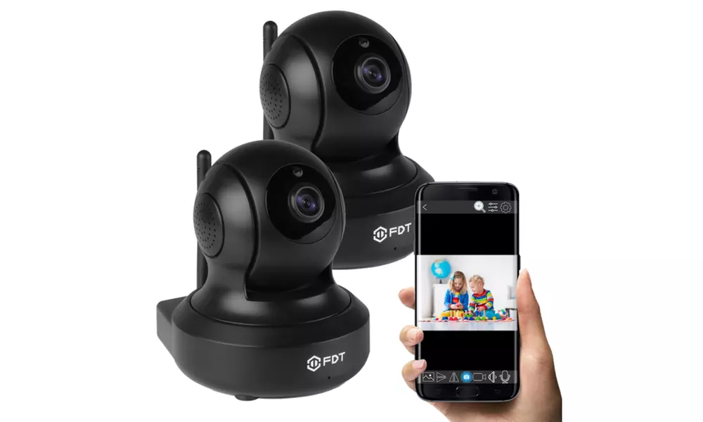 FDT 1080p Full HD WiFi Pan/Tilt Indoor Security Camera (1- or 2-Pack) - Second Medium