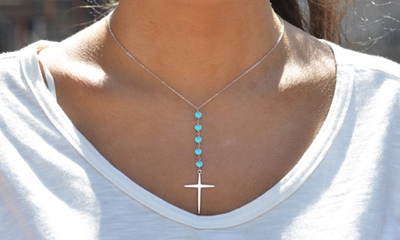 real turquoise cross necklace