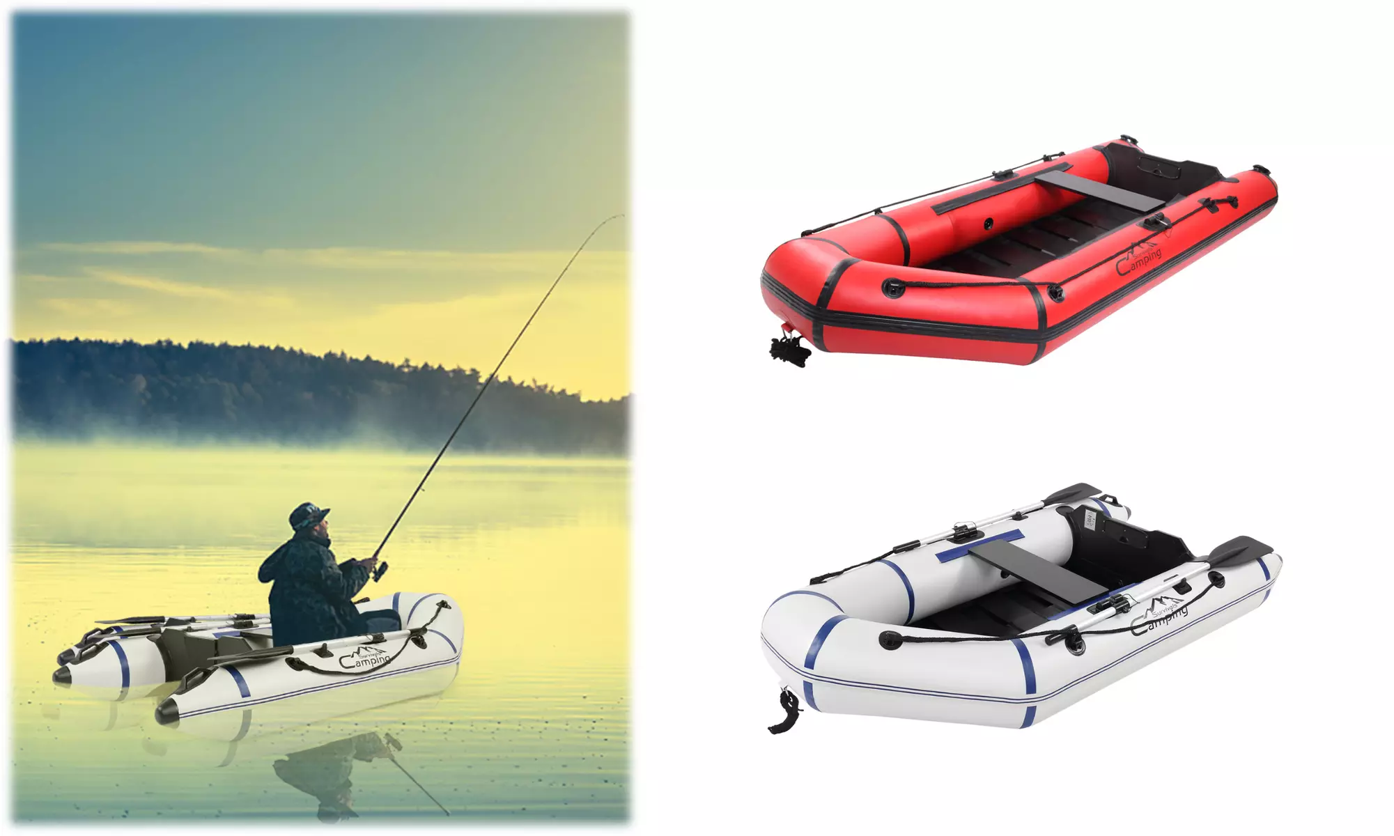 Camping Survivals 7.5ft PVC 180kg Water Adult Assault Boat - Primary Image
