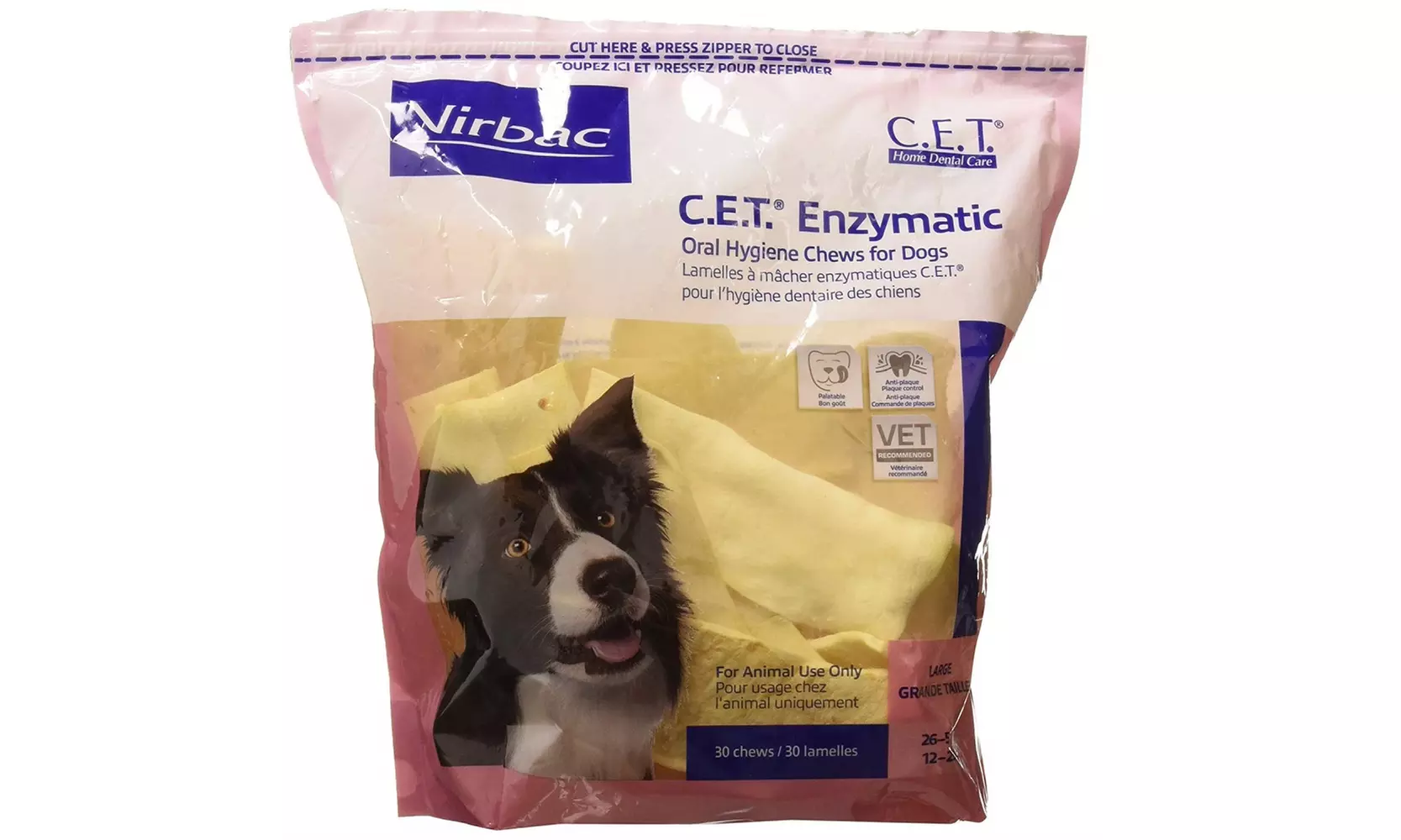 Virbac Corp C.E.T. Enzymatic Oral Hygiene Chews for Dogs 30 Chews Treats Chews  - Second Medium