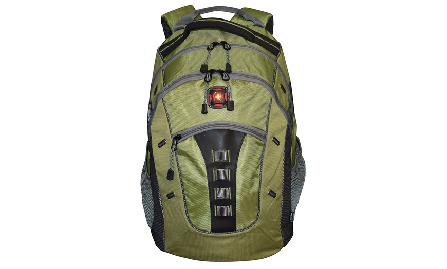 Green swiss cheap gear backpack