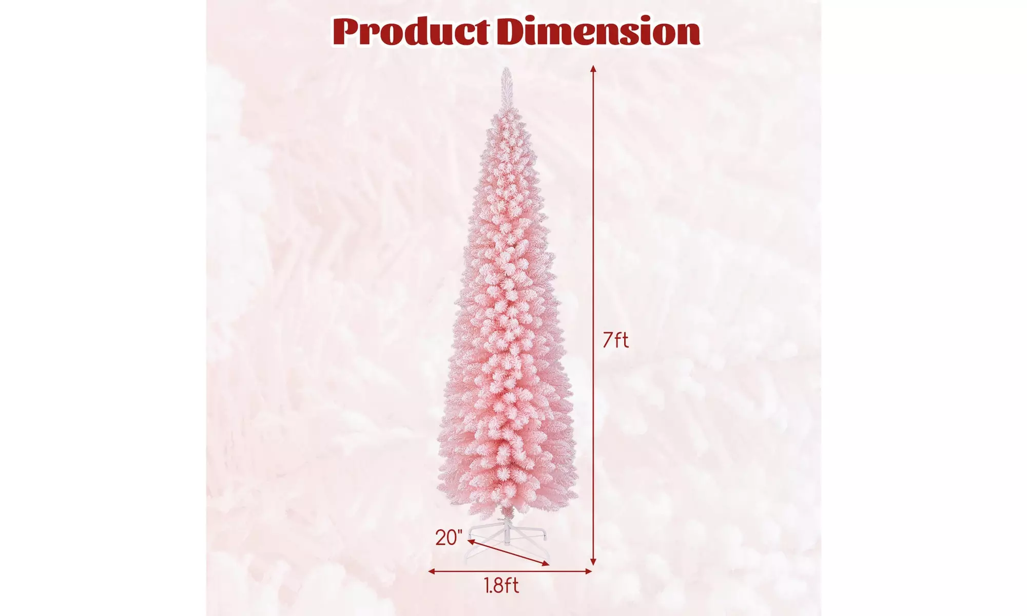Costway 5/6/7/8 FT Artificial Christmas Tree with 328 Branch Tips Metal Stand