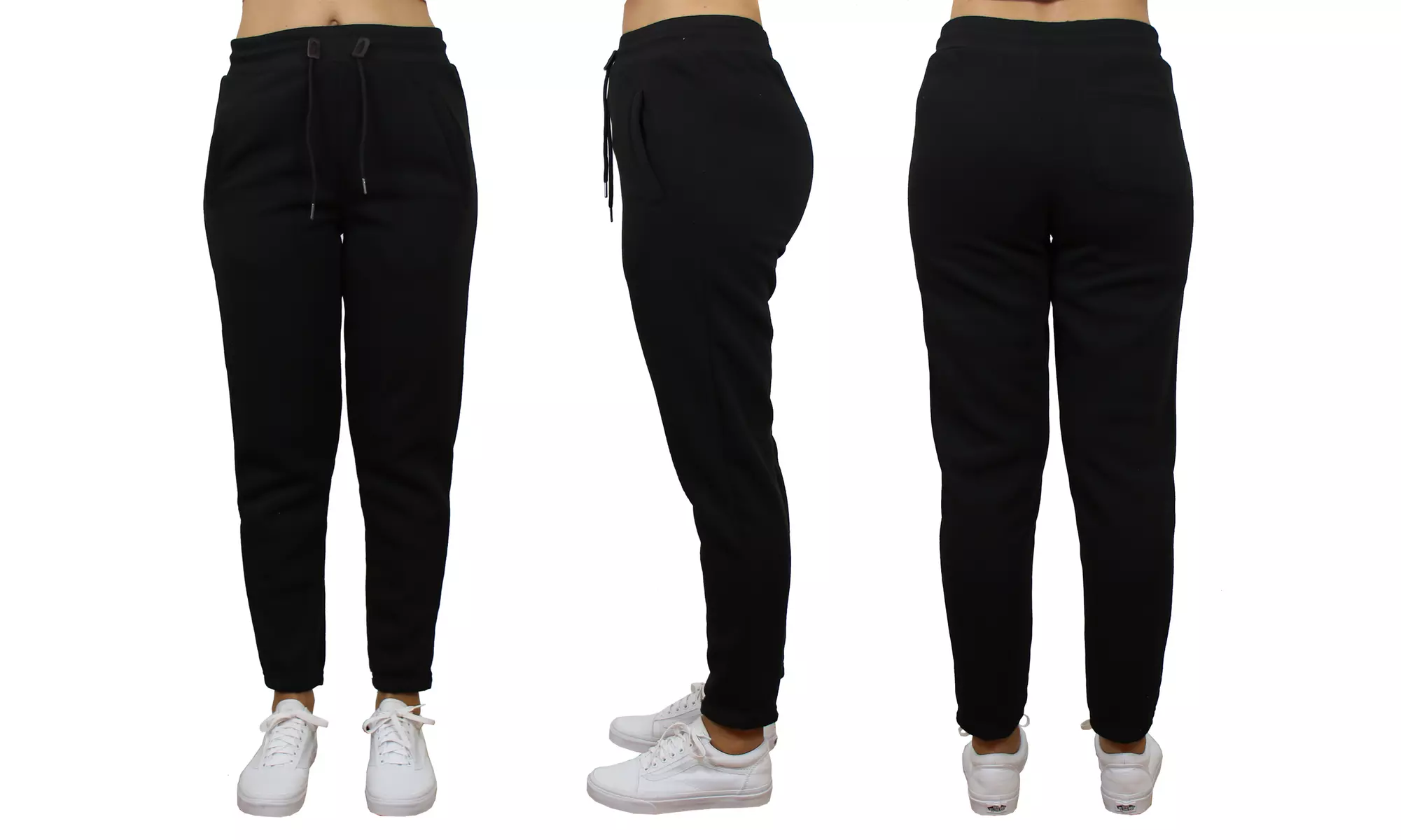 Women's Loose-Fit Open Bottom Fleece Sweatpants - Plus Sizes Available