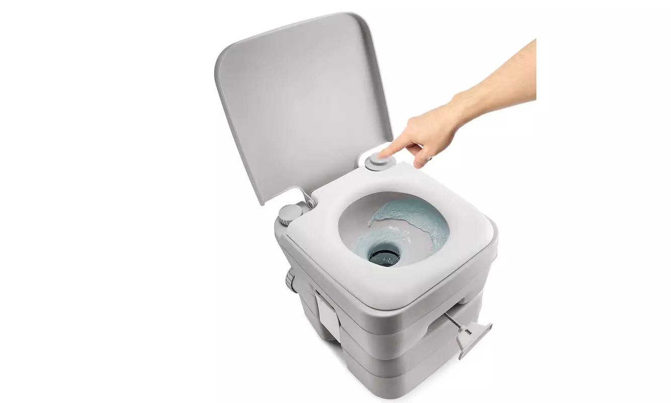 Portable Toilet Camping Porta Potty - 5 Gallon Waste Tank - Durable, Leak Proof - Second Medium