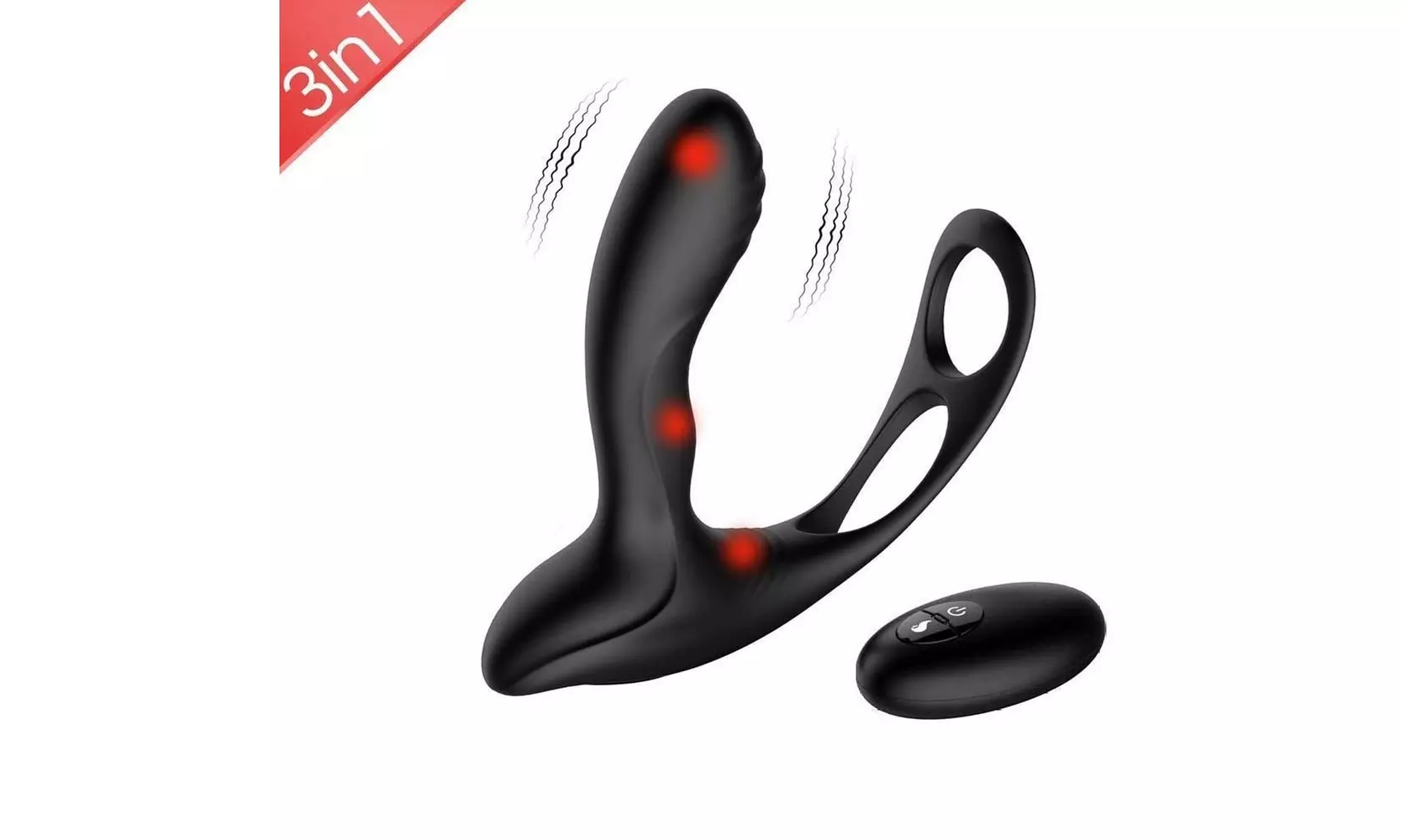 10 modes 3 in 1 G Spot Dual Motor Wireless remote USB Vibrator Prostate Massager - Primary Image