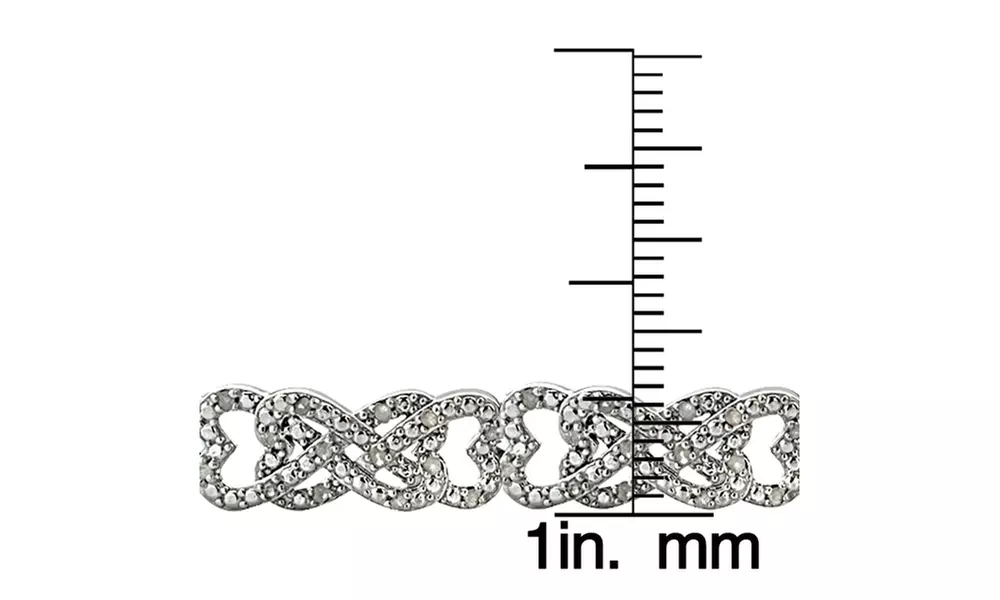 1.00 Carat Diamond Intertwining Heart Infinity Tennis Bracelet - Second Medium