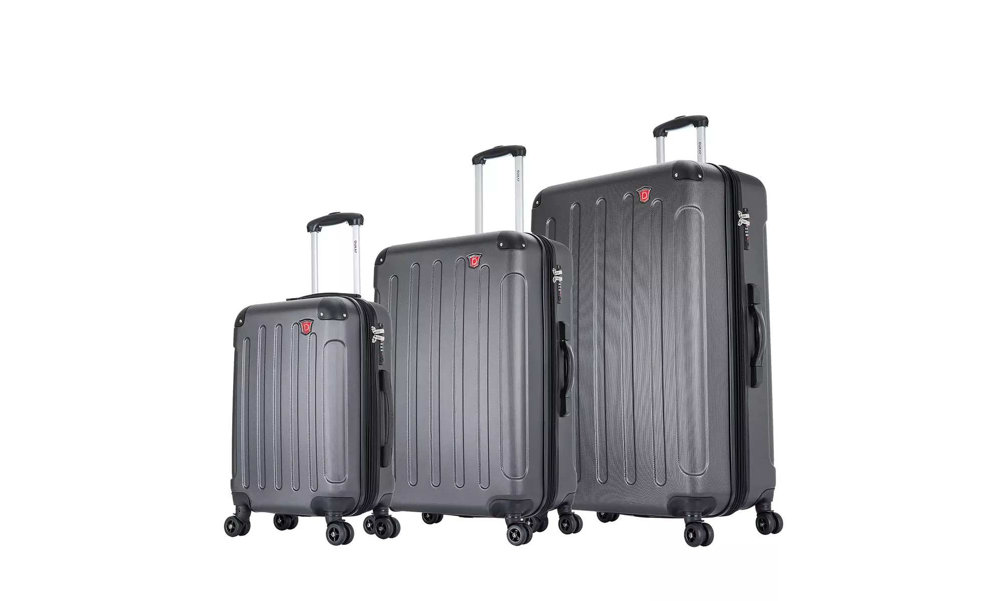Three-Piece DUKAP Intely Smart Hardside Luggage Set 20"/28"/32"