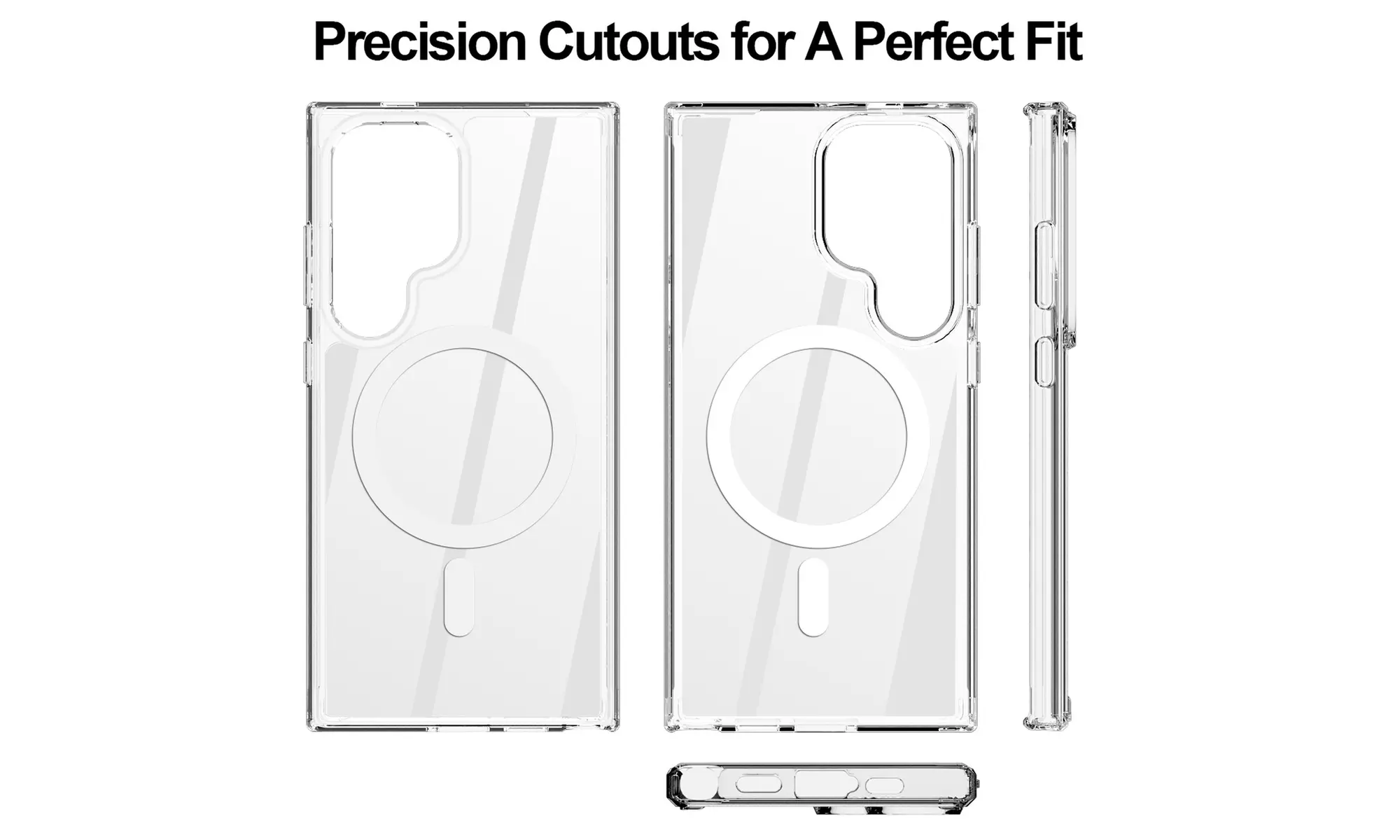AICASE Clear Magnetic Shockproof Case for Samsung Galaxy S25 Ultra