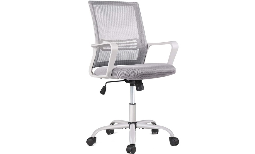 Ergonomic Office Chair Grey Desk Chair, Mesh Computer Chair | Groupon