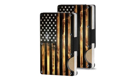 Carbon Fiber Minimalist Credit Card Wallet With RFID Blocking (2-Pack) Bald Eagle