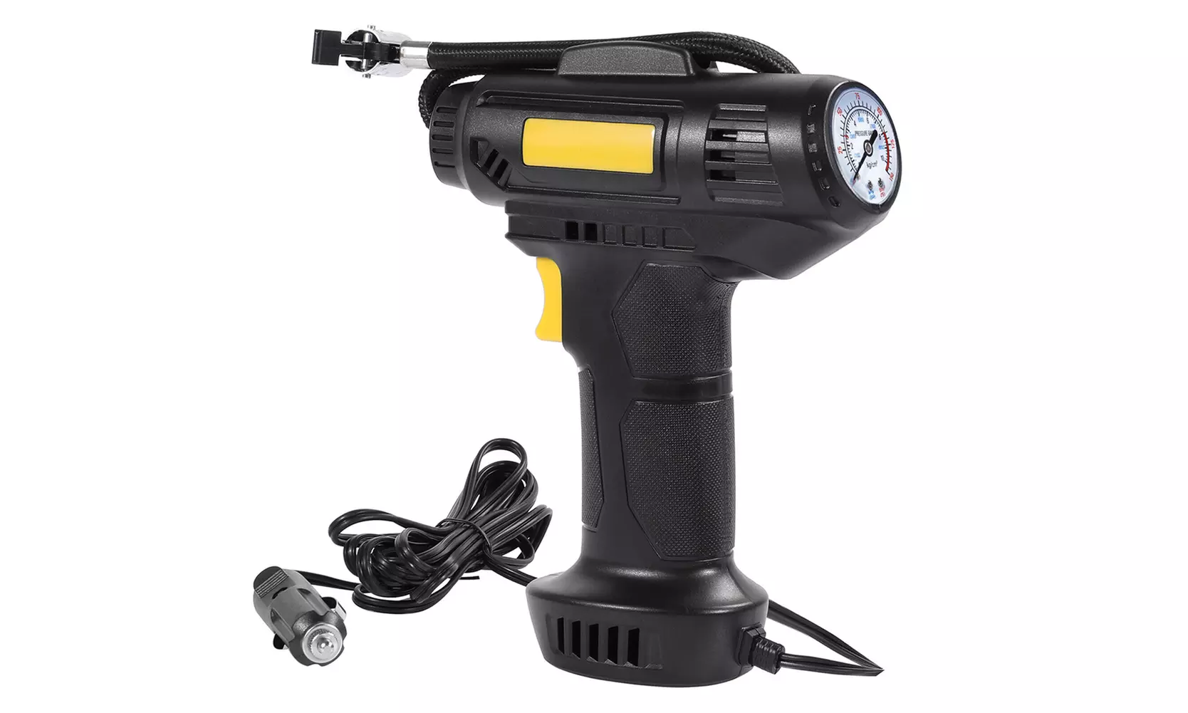 US 150PSI Tire Fast Inflator Air Pump Compressor LED Light for Car Bike Motor