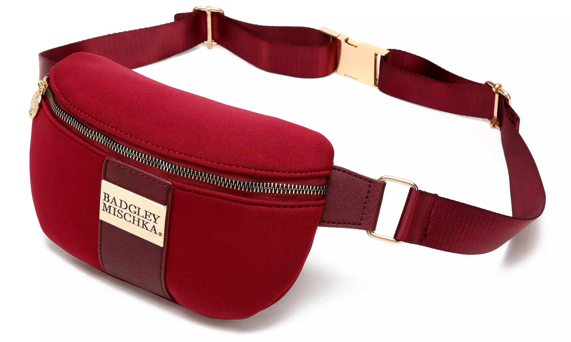 BADGLEY MISCHKA Sage Scuba and Vegan Leather Belt Bag - Fanny Pack