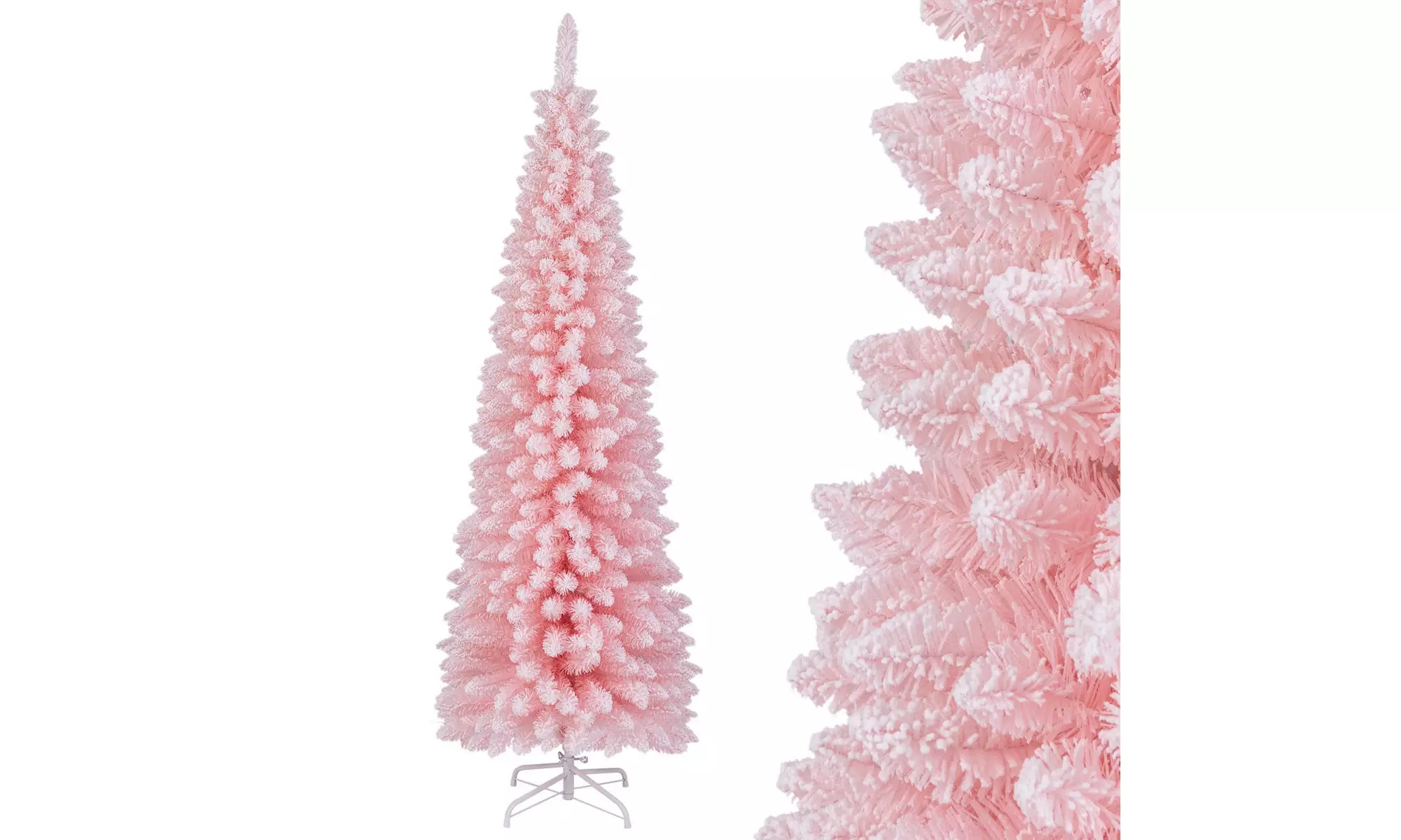 Costway 5/6/7/8 FT Artificial Christmas Tree with 328 Branch Tips Metal Stand