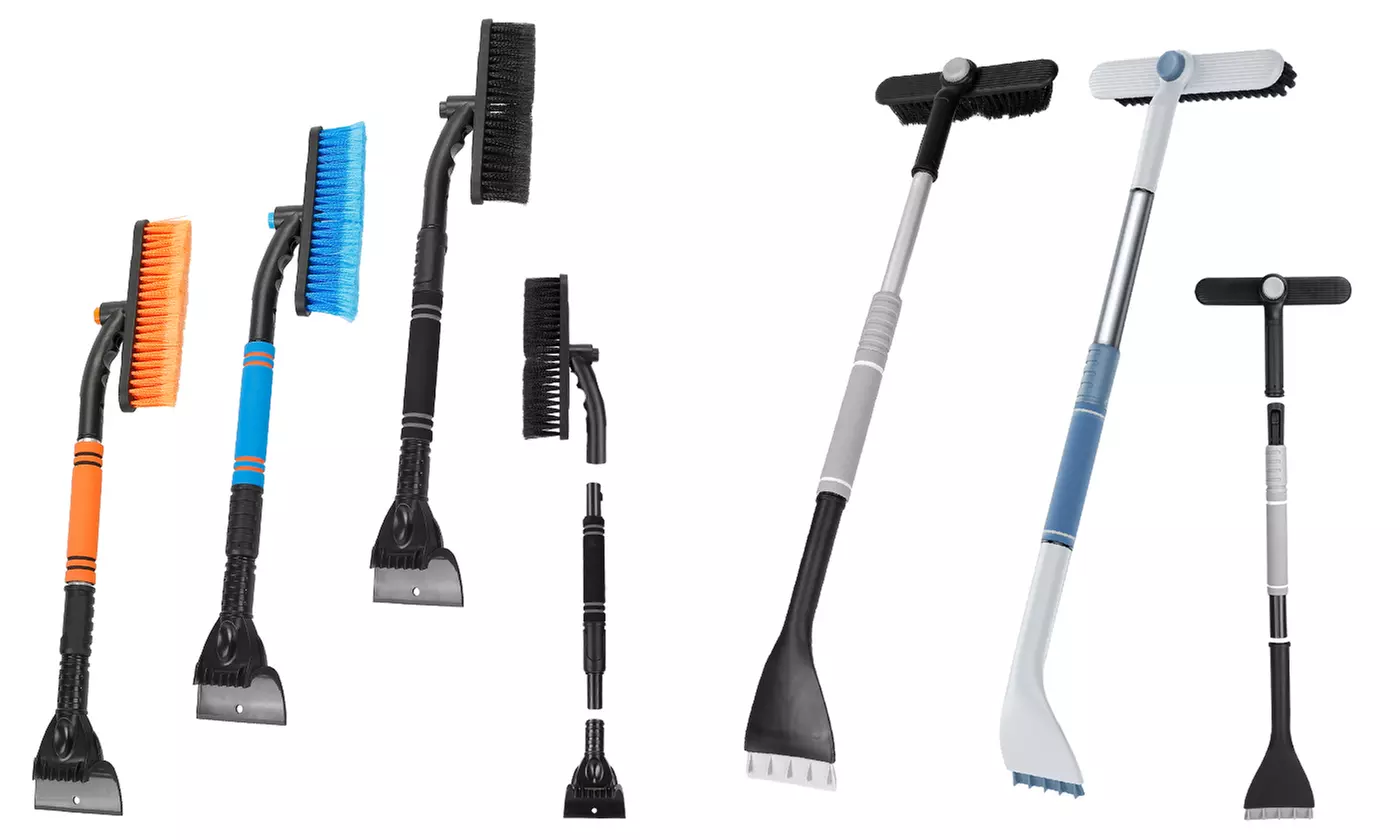 iMounTEK Extendable Snow Brush and Ice Scraper with Pivoting Head