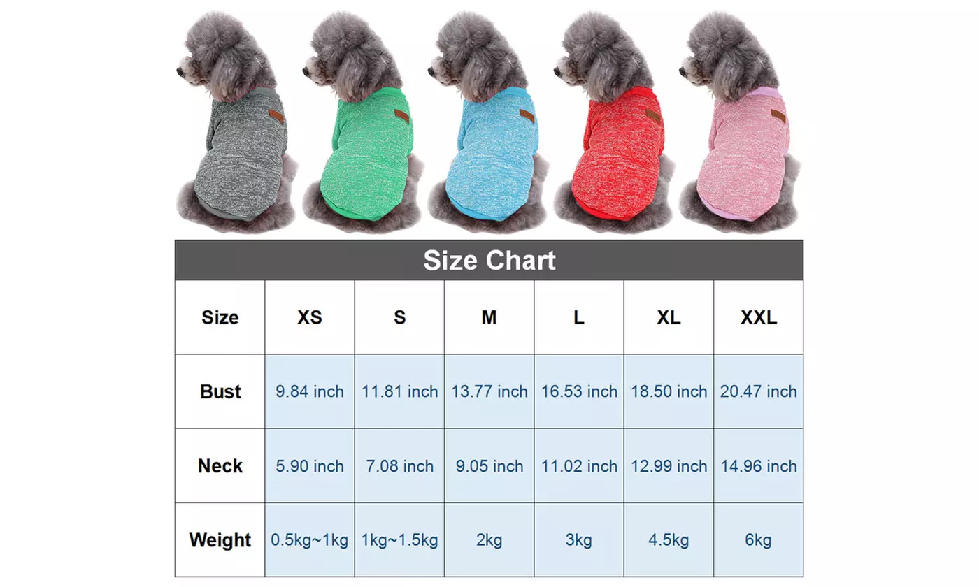 Pet Dog Cat Warm Fleece Vest Clothes Coat Puppy Shirt Sweater Apparel XS-XXL