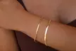 Gold Or Silver Plated Stainless Steel Herringbone Snake Chain Bracelet - Second Medium