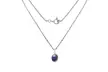 925 Sterling Silver Blue Lapis Lazuli Pendant Necklace By Orchid Jewelry - Second Medium