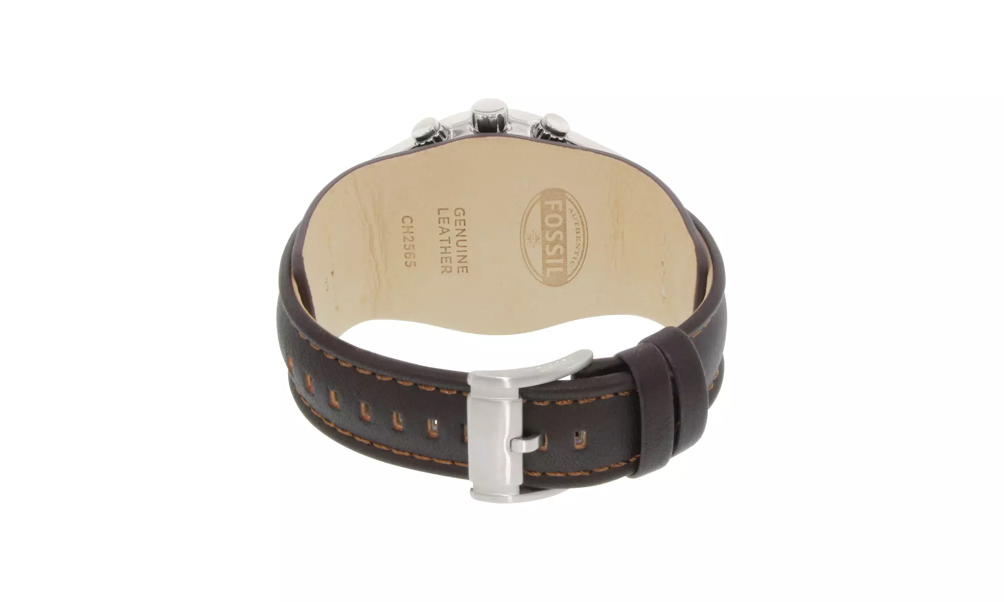 Fossil Coachman Chronograph CH2565 Elegant Japanese Movement Leather Watch - Second Medium