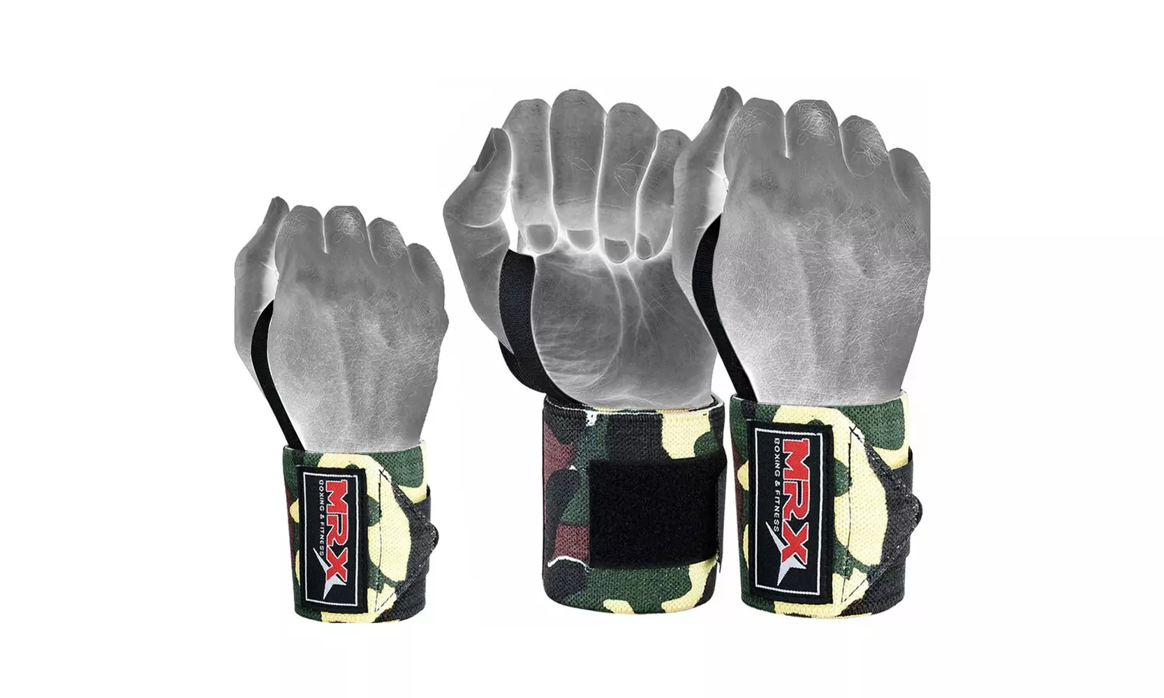 Boxing Hand Wraps Bandages Fist Inner Gloves MMA Muay Thai Pairs Fastener Strap - Second Medium