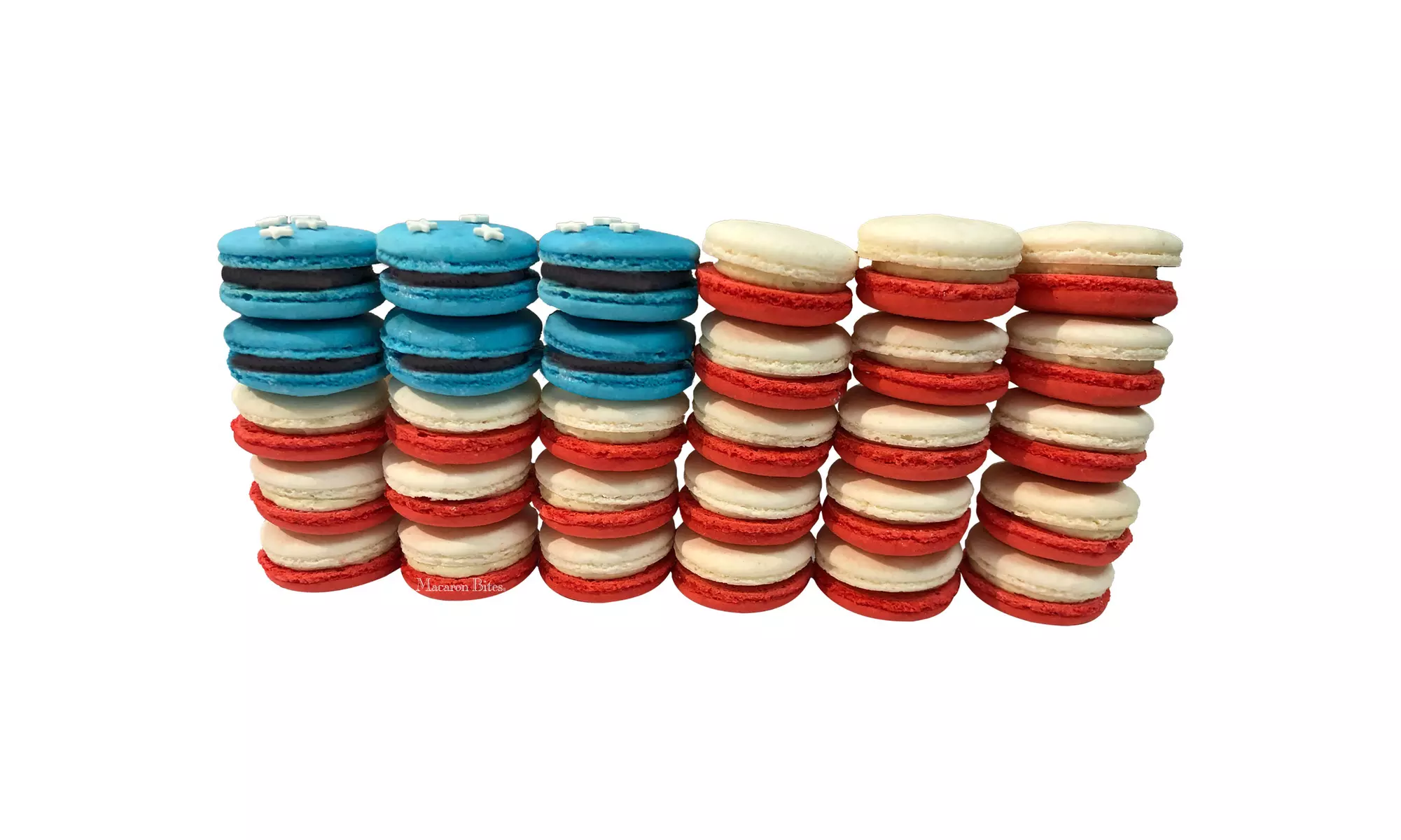 Macaron Bites 36-Piece Gift Box - American Flag Design