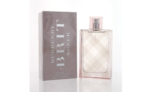 Burberry Brit Sheer 3.3 Fl. Oz. Eau De Toilette Spray New In Box Women 