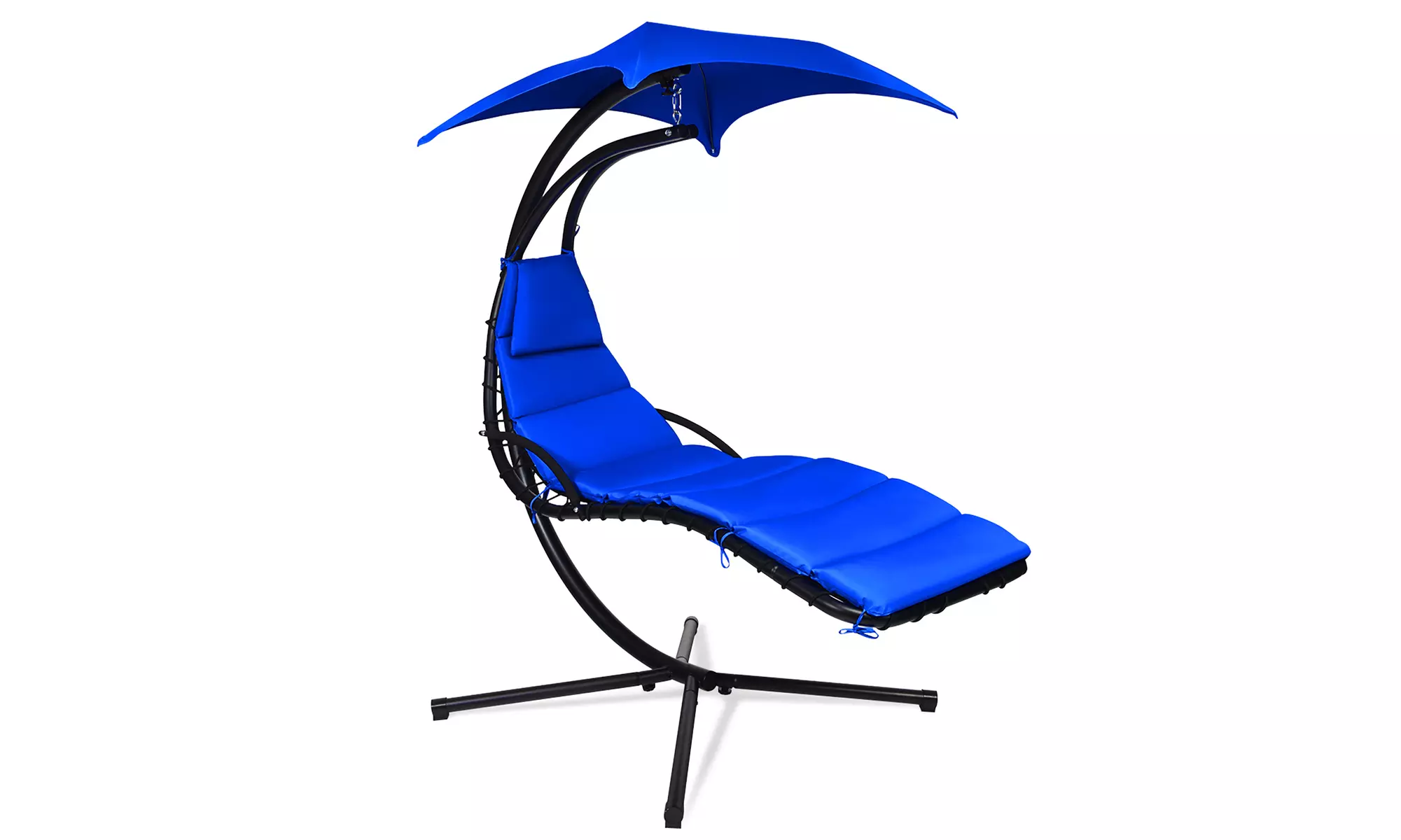 Costway Hanging Swing Chair Hammock Chair w/ Pillow Canopy Stand 3 colors