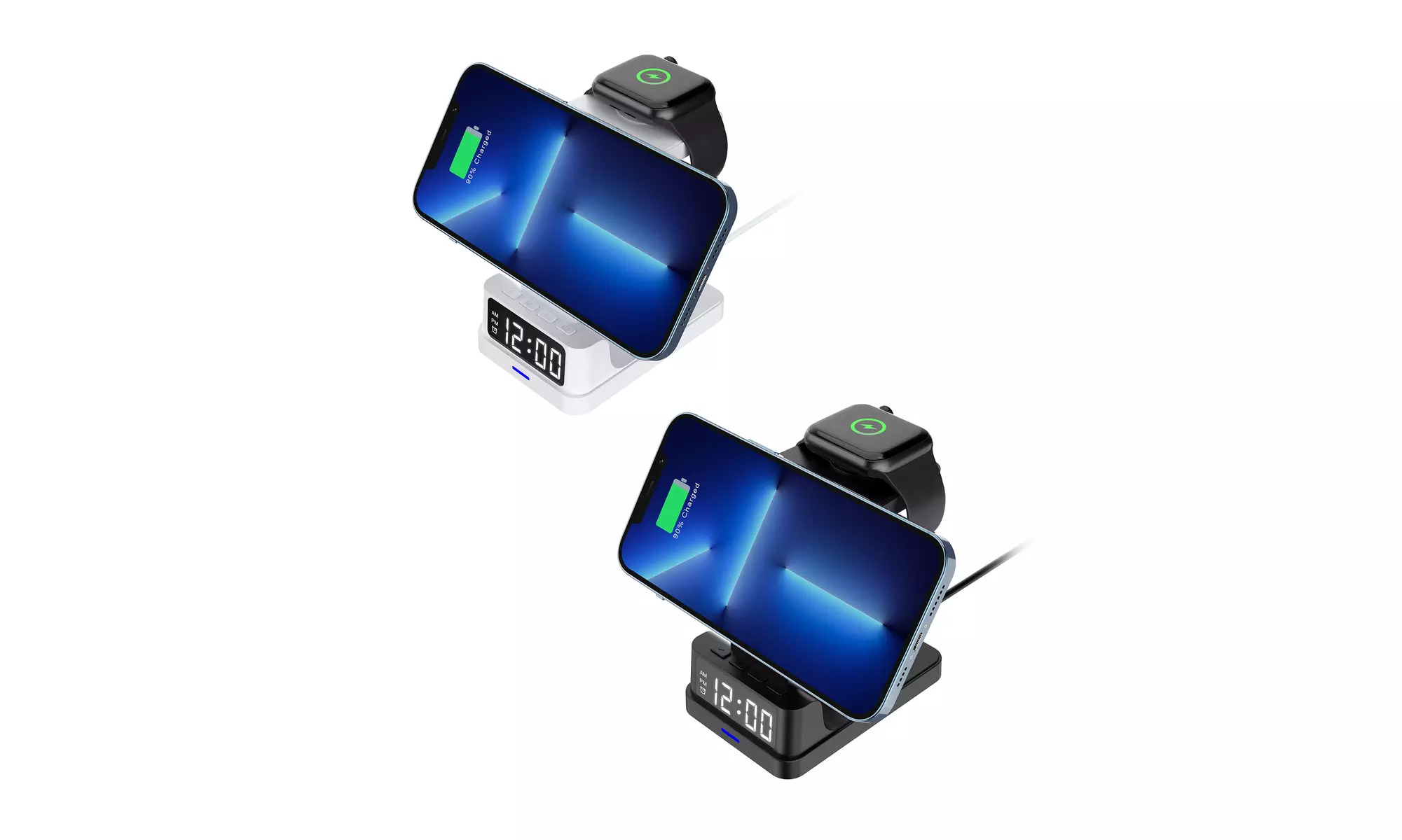 Zummy 4 in 1 Wireless 15W Magsafe Charger Stand W/ Digital Alarm Clock - Primary Image