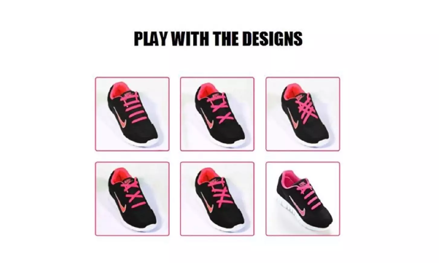 16Pcs Easy No Tie Shoelaces Elastic Silicone Flat Lazy Shoe Lace Strings Adult