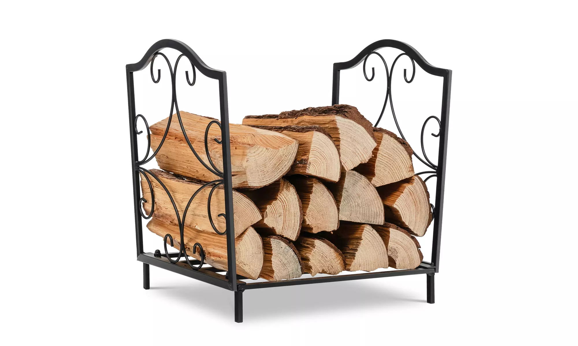 Costway 17'' Firewood Rack Decorative Steel Firewood Storage 