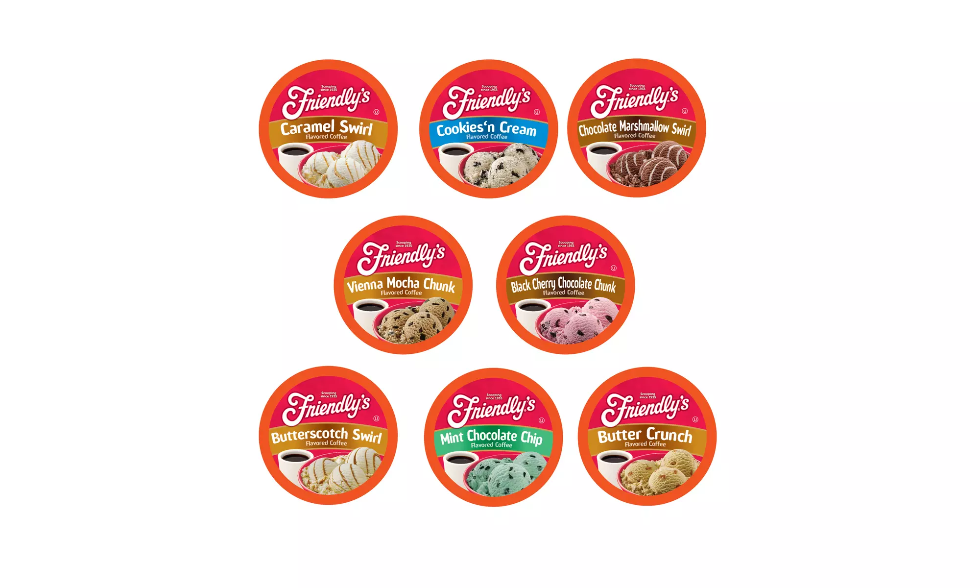 Friendly's Single-Serve Coffee Pods Variety Pack in Ice Cream Inspired Flavors 