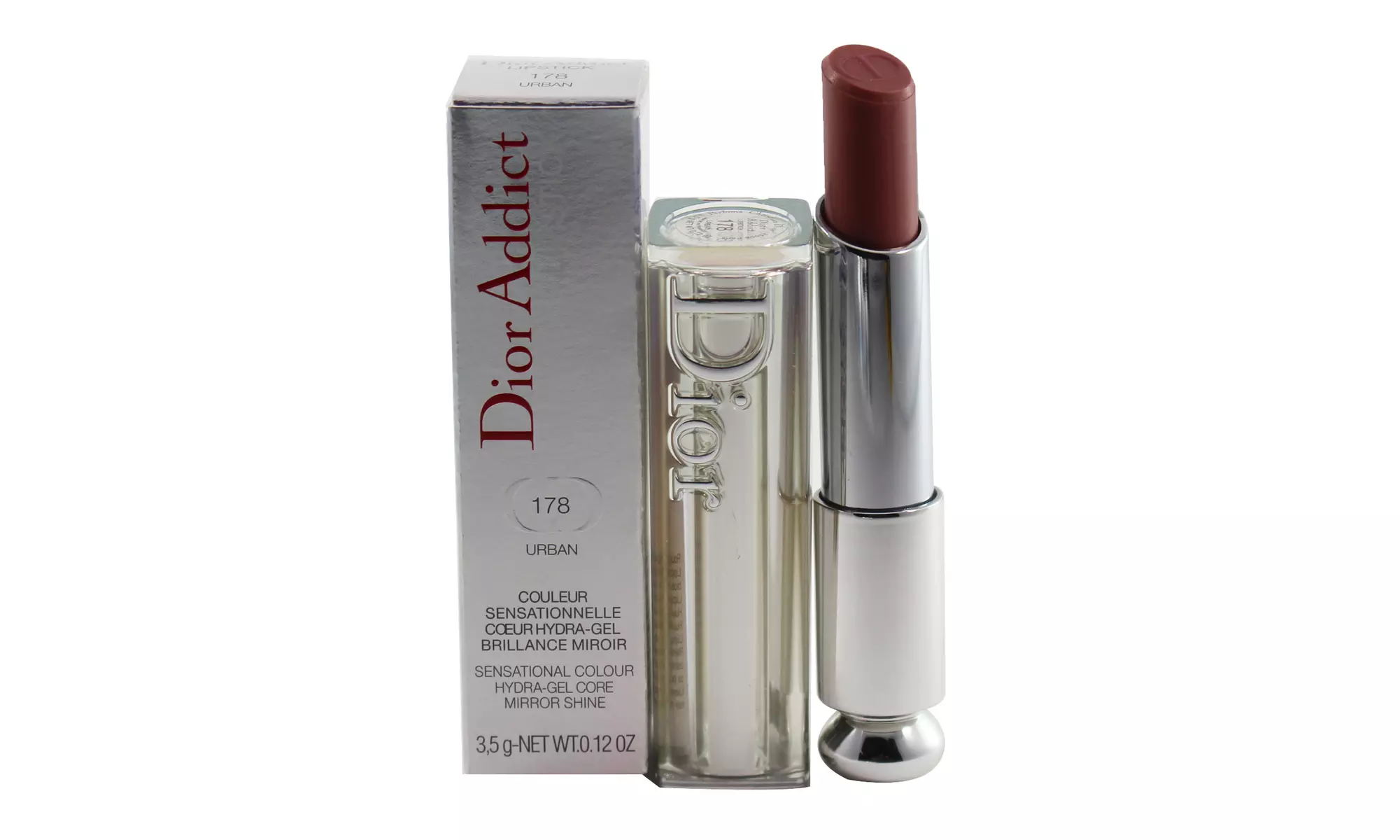 Dior Addict Hydra Gel Core Mirror Shine Lipstick (178 Urban) .12oz New In Box - Primary Image