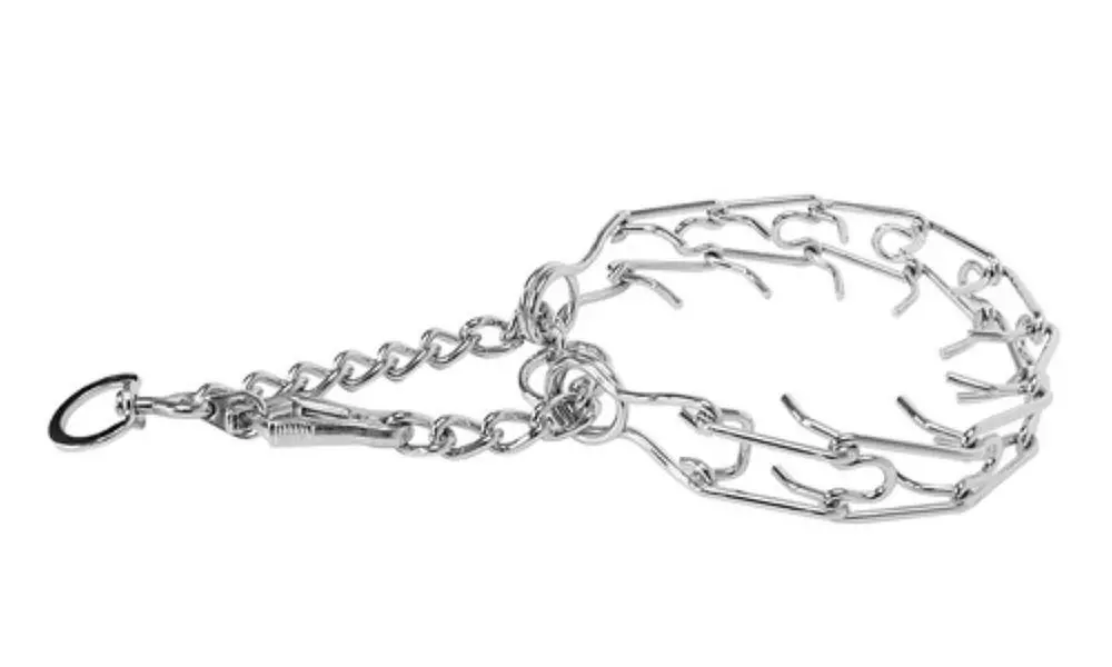 Dog Prong Pincher Training Collar (Silver or Black) - Second Medium