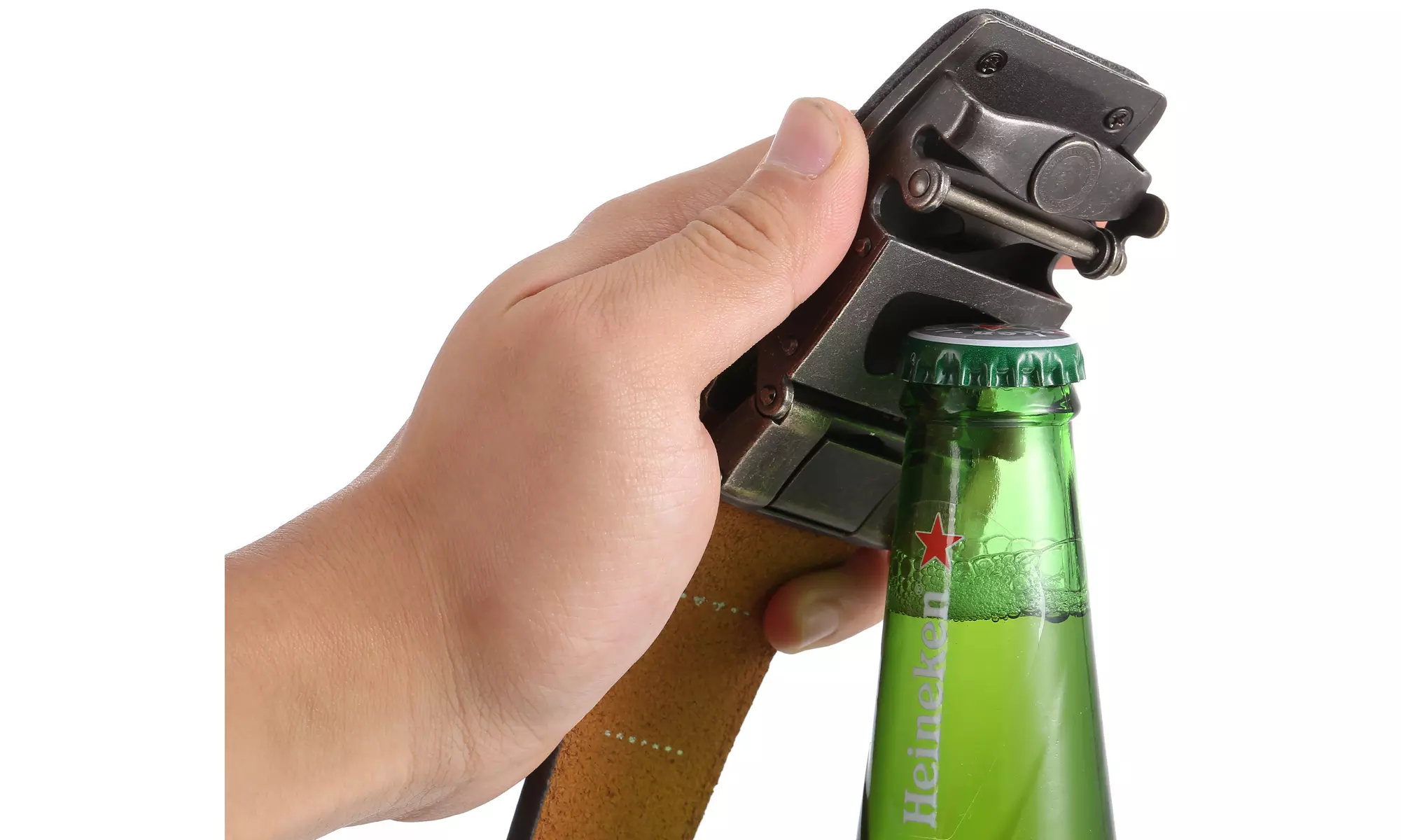 Mio Marino Men's Casual Leather Belt w/ Bottle Opener Buckle - 1 1/2" Wide Strap - Primary Image
