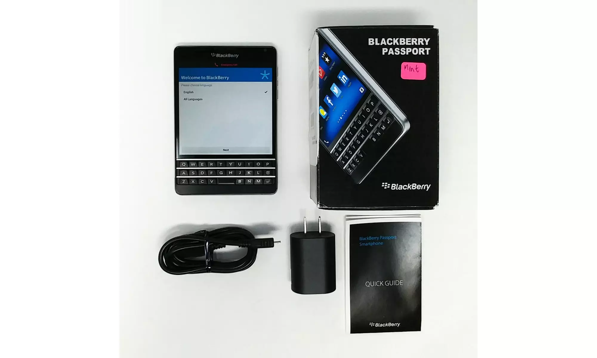 BlackBerry Passport SQW100-3 32GB 4.5" 13MP Camera GSM Unlocked Phone - Mint - Primary Image